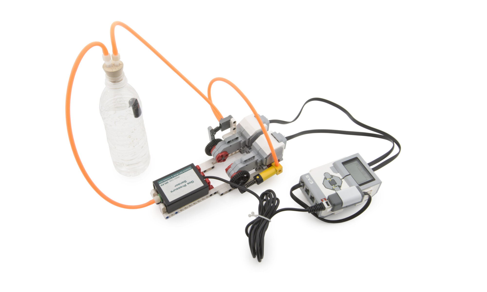 Gas Pressure Sensor product image, connected with sealed bottle