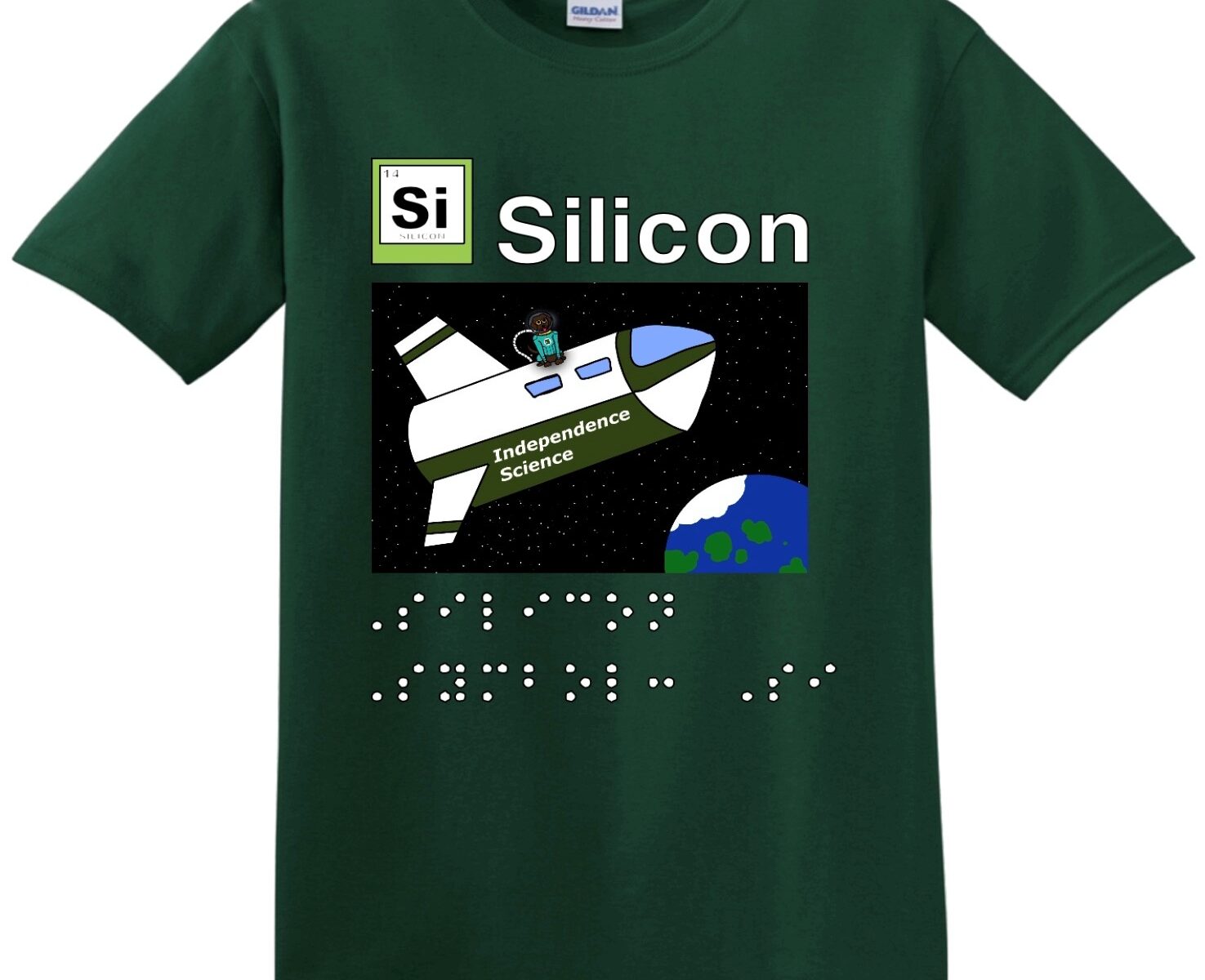 image of the front of the “Meet the Elements: Silicon" T-shirt