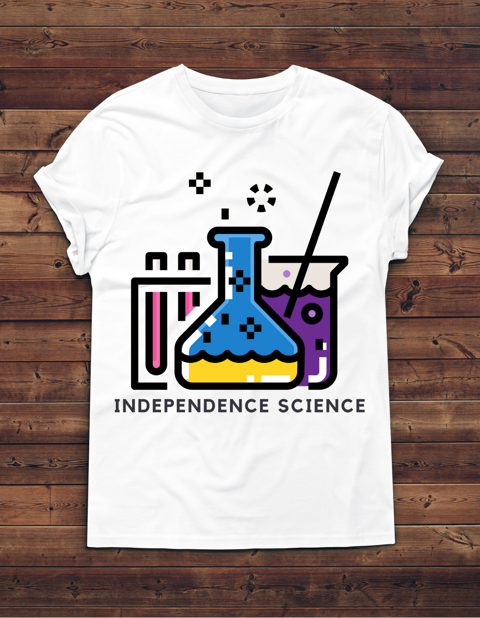 Science T-Shirt: 8-Bit - Independence Science